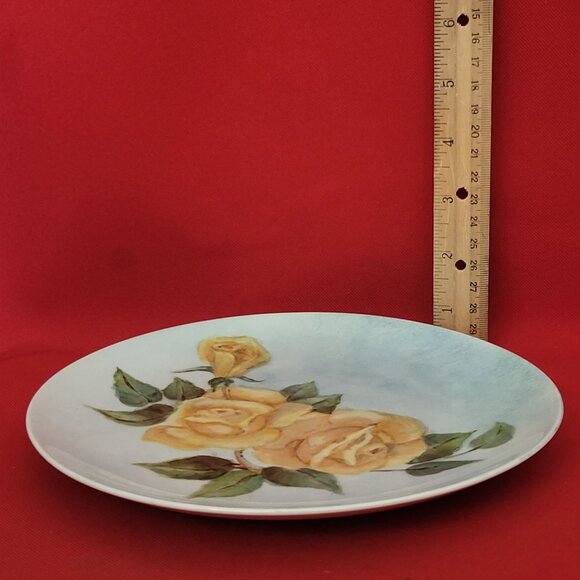 Vintage Imperial Germany Yellow Roses Decorative Plate - Picture 11 of 11